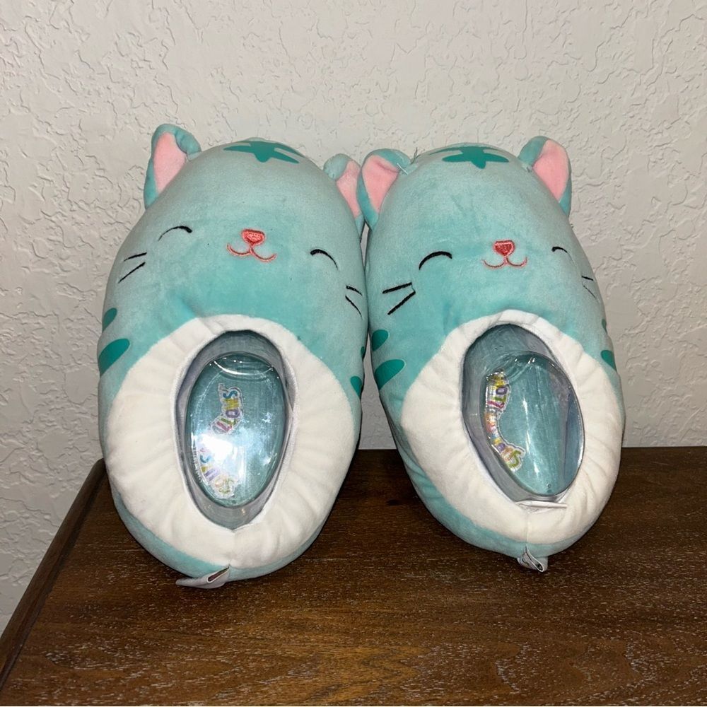Squishmallows KellyToy Tres’zure Cat Slip On Plush Kids Slipper Shoes